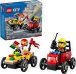 LEGO City Pizza vs. Fire Truck Race Car Pack – Building Set 60458