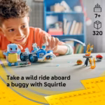 LEGO Pokémon Squirtle Trainer's Buggy Adventure Set 72156 – SMART Play Compatible, 320 Pieces - Image 5