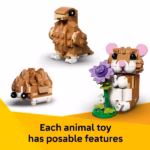 LEGO Creator 3-in-1 Cute Hamster Animal Building Set 31376 – 166 Pieces - Image 3