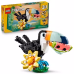 LEGO Creator 3-in-1 Tropical Toucan Wild Animals Building Set 31173 – 225 Pieces
