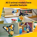 LEGO Creator 3-in-1 Tropical Toucan Wild Animals Building Set 31173 – 225 Pieces - Image 4