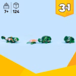 LEGO Creator 3 in 1 Turtle with Water Lily Flower 31377 – Rebuildable Animal Toy, 124 Pieces - Image 5