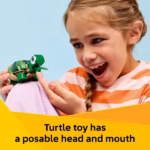 LEGO Creator 3 in 1 Turtle with Water Lily Flower 31377 – Rebuildable Animal Toy, 124 Pieces - Image 3