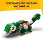LEGO Creator 3 in 1 Turtle with Water Lily Flower 31377 – Rebuildable Animal Toy, 124 Pieces - Image 2