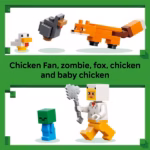 LEGO Minecraft Chicken Farm Building Set 21585 – Chicken Coop Adventure, 233 Pieces - Image 2