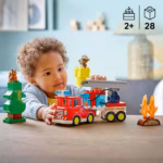 LEGO DUPLO Town Fire Truck with Hose & Firefighter 10473 – 28 Piece Toddler Building Set - Image 5