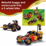 LEGO NINJAGO Kai & Cole's Combiner Vehicles Building Set 71864 – 394 Pieces - Image 4