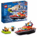 LEGO City Water Fire Rescue Mission Boat Set 60373