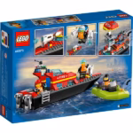 LEGO City Water Fire Rescue Mission Boat Set 60373 - Image 3