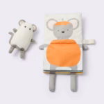 Cloud Island Halloween Mouse Soft Book & Plush Toy Set – 2-Pack Sensory Learning Toy for Babies
