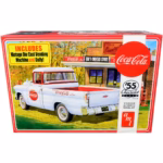 Skill 3 Model Kit 1955 Chevrolet Cameo Pickup Truck "Coca-Cola" with Vintage Vending Machine & Dolly – 1/25 Scale AMT