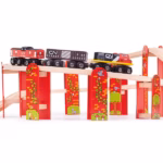 Bigjigs Rail High Level Track Expansion Pack – 27-Piece Wooden Railway Track Set - Image 3