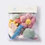 Cloud Island 5-Piece Garden Soft Toy Set – Sensory Squeak & Rattle Toys for Babies - Image 2
