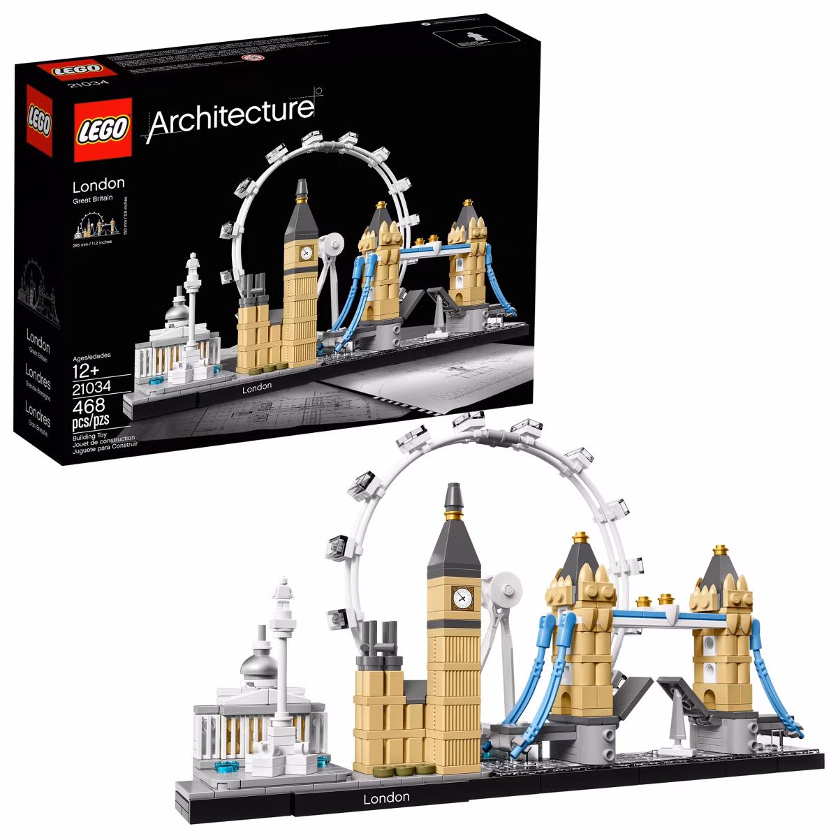 GUEST_301af2b3-f5bc-4536-a78e-c0928b2a7626 LEGO Architecture London Skyline Building Set 21034, 468 Pieces - Image 1