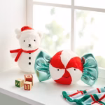 Cloud Island Holiday Snow Bear Plush – Soft Festive Stuffed Animal Toy for Babies - Image 4