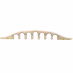 Bigjigs Rail Wooden Railway Viaduct Bridge – 7-Arch Train Track Accessory, 3-Piece Set