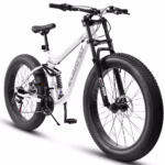 26 Inch Men's Full Suspension Fat Tire Mountain Bike – 21-Speed, Disc Brake, Off-Road Downhill