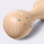 Cloud Island Wooden Dotted Baby Rattle – Beechwood Sensory and Fine Motor Skills Learning Toy - Image 3