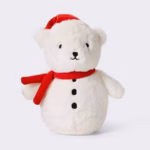 Cloud Island Holiday Snow Bear Plush – Soft Festive Stuffed Animal Toy for Babies