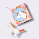 Cloud Island Unicorn Interactive Soft Book & Plush Toy – Textured Sensory Learning Set for Babies and Toddlers
