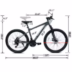 26 Inch Men's Full Suspension Mountain Bike – 21-Speed Drivetrain, Disc Brake, 4-Inch Fat Tires - Image 2