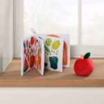 Cloud Island Fruits & Veggies Soft Activity Book with Plush Apple – Interactive Learning Toy for Babies - Image 2