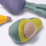 Cloud Island Fruit & Veggie Soft Toy Set – 5-Piece Colorful Learning and Sensory Play Set for Babies - Image 3