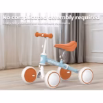 Allobebe Toddler Balance Ride-On Bike 4-Wheel – Mint Green, Adjustable Seat, Quiet Wheels, 12–36 Months - Image 4
