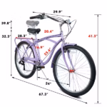 26 Inch Men & Women Beach Cruiser Bike – 7-Speed, Steel Frame, Alloy Wheels & V-Brakes - Image 2