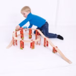 Bigjigs Rail High Level Track Expansion Pack – 27-Piece Wooden Railway Track Set - Image 2