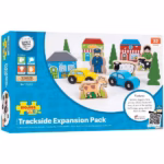 Bigjigs Rail Trackside Accessory Set – 32-Piece Wooden Train & Railway Playset - Image 2