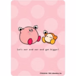 Ensky Players 80ct Card Sleeves – Kirby & Waddle Dee “Itadakimasu! (Fully Full)” Character Design