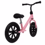 Allobebe 12" Toddler Balance Bike – Light-Up Wheels, Adjustable Seat & Handlebar, No-Pedal – Pink - Image 3