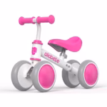 Allobebe Toddler Balance Ride-On Bike 4-Wheeled – Light Pink