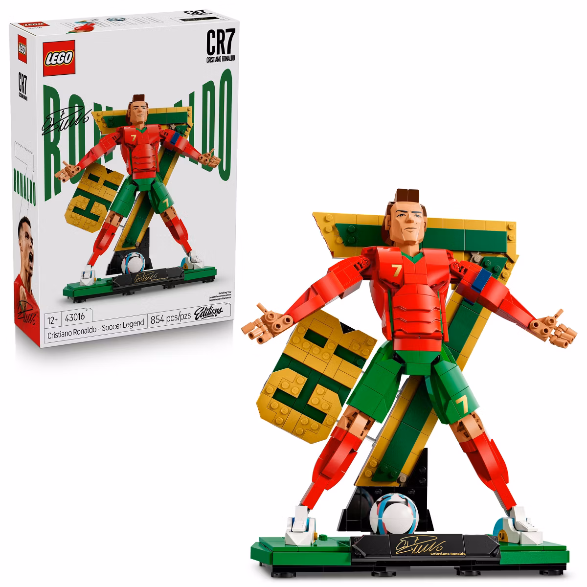 GUEST_f23507f9-d4fb-411d-8eb4-22077f0b2750 LEGO Editions Cristiano Ronaldo – Soccer Legend 43016, 854 Pieces - Image 1