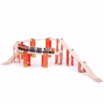 Bigjigs Rail High Level Track Expansion Pack – 27-Piece Wooden Railway Track Set