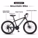 24 Inch Junior Mountain Bike – Steel Frame, Shimano 21-Speed, Dual Disc Brakes & Front Suspension - Image 2