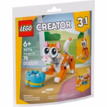 LEGO Creator Orange Cat 30714 – 3-in-1 Animal Building Set, 79 Pieces
