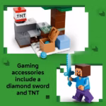 LEGO Minecraft Steve’s Taiga Adventure 21583 – Minecraft Biome Building Set with Steve, Creeper & Animals, 79 Pieces - Image 4