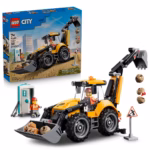 LEGO City Yellow Backhoe Loader 60480 – Construction Vehicle Building Set, 301 Piece