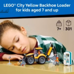 LEGO City Yellow Backhoe Loader 60480 – Construction Vehicle Building Set, 301 Piece - Image 5