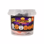 Build Buddiez Jack-O-Lantern Party Bucket – Moldable Craft Kit, 6-Pack