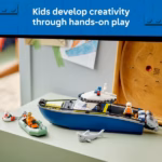LEGO City Police Boat Chase 60456 – Floating Police Patrol Boat & Crook Power Dinghy Set, 264 Pieces - Image 3