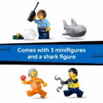 LEGO City Police Boat Chase 60456 – Floating Police Patrol Boat & Crook Power Dinghy Set, 264 Pieces - Image 2