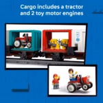 LEGO City Harbor Freight Train with Crane & Truck 60509 – Cargo Transport Hub Building Set, 803 Pieces - Image 3