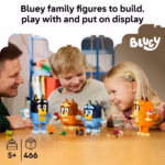 LEGO Bluey Brick-Built Bluey Family 11217 – Customizable Heeler Family Building Set, 466 Pieces - Image 5